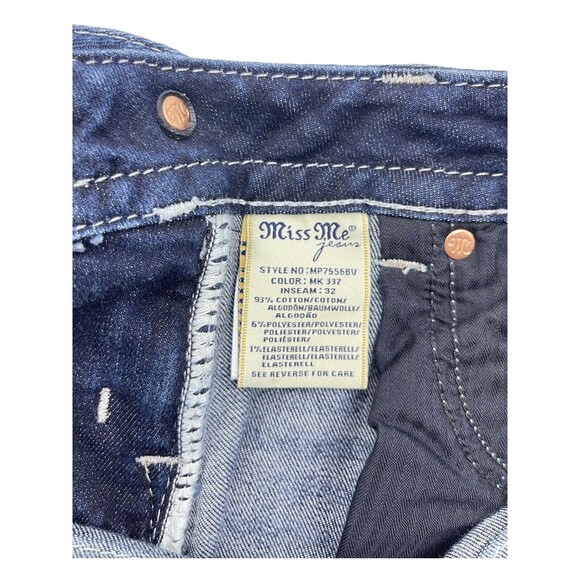 Miss Me Signature Women's Mid Rise Boot Cut Floral Embroidered Jeans Size 28 - Picture 4 of 5